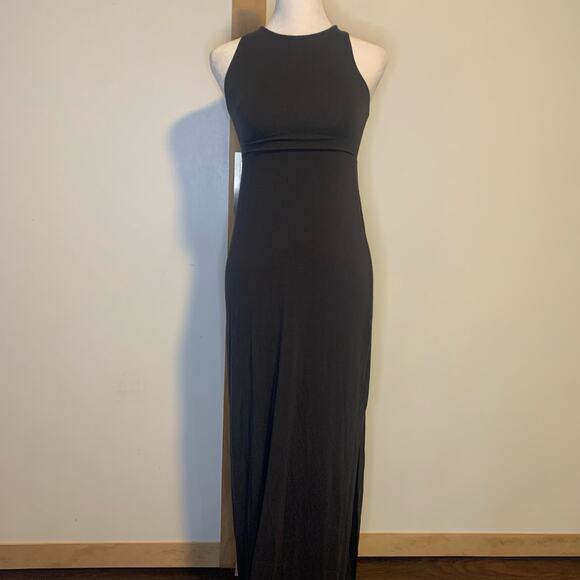 Athleta dark gray sleeveless high neck maxi dress size XXS - Picture 2 of 13